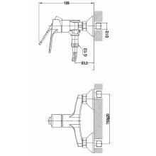 Смеситель для душа Teka Salina 272316200 Хром
