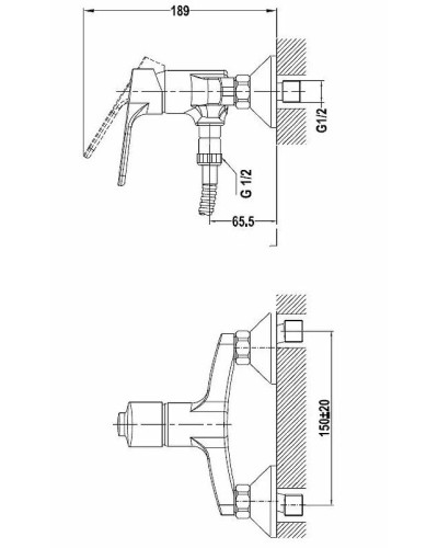 Смеситель для душа Teka Salina 272316200 Хром