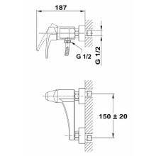 Смеситель для душа Teka Deia 402316200 Хром