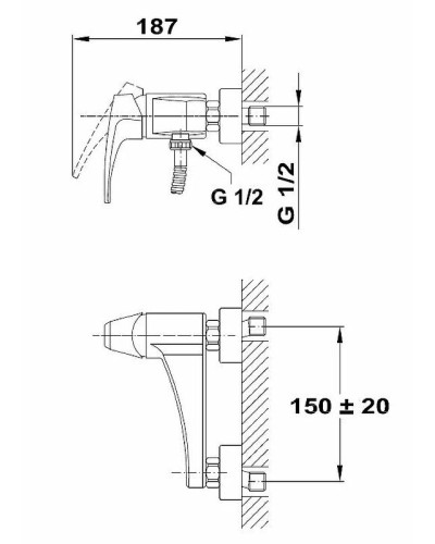 Смеситель для душа Teka Deia 402316200 Хром