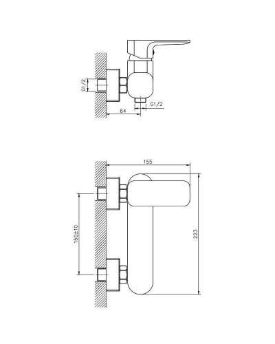 Смеситель для душа Koller Pool Trend TR0400 Хром
