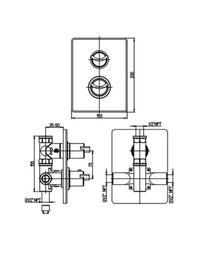 Термостат для душа Paini Morgana 73OP690