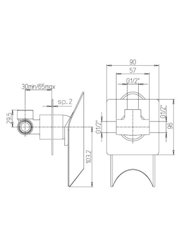 Смеситель для душа Paini Morgana 73CR690