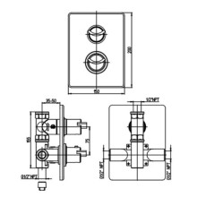 Термостат для душа Paini Morgana 73CR690TH