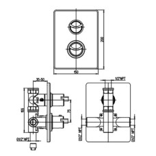Термостат для душа Paini Morgana 73CR690TH