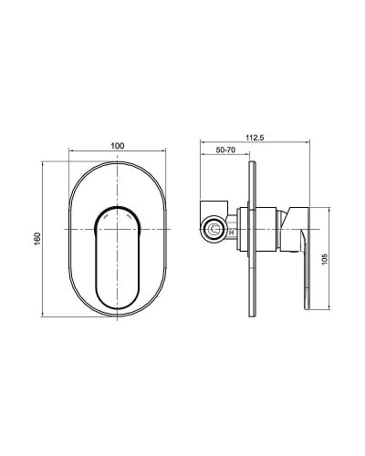 Смеситель для душа Koller Pool Round Arc RA10450 Хром