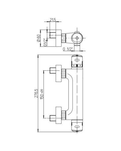 Термостат для душа Paini Cooper 80CR511TH
