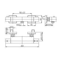 Термостат для душа Paini Dax 84PW511TH