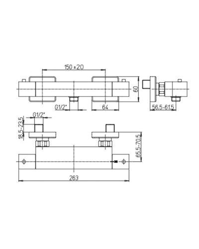Термостат для душа Paini Dax 84PW511TH