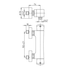 Термостат для душа Paini Lady 89PA511TH
