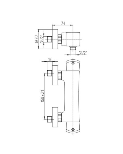 Термостат для душа Paini Lady 89PA511TH