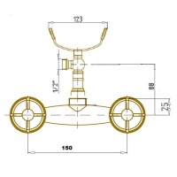 Смеситель для душа Bronze De Luxe Royal 10129