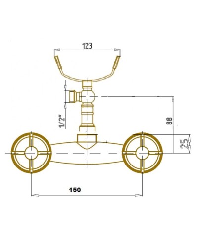 Смеситель для душа Bronze De Luxe Royal 10129