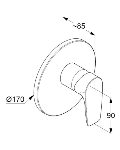 Смеситель для душа Kludi Pure&Solid 346550575