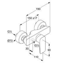 Смеситель для душа Kludi Pure&Style 408410575