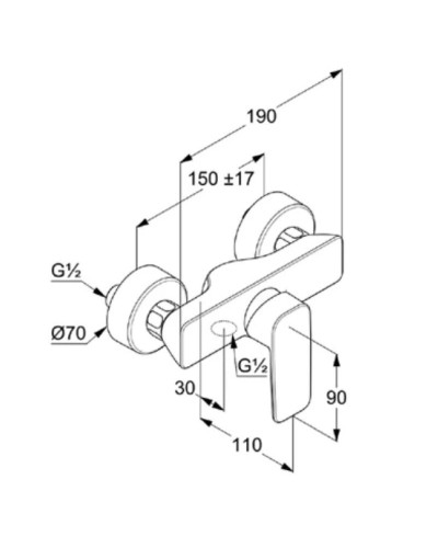 Смеситель для душа Kludi Pure&Style 408410575