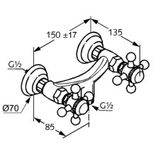 Смеситель для душа Kludi Adlon 516100520