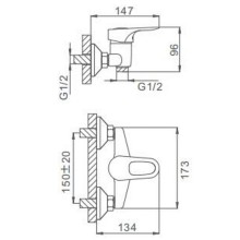 Смеситель для душа Frap H28 F2028-B Хром