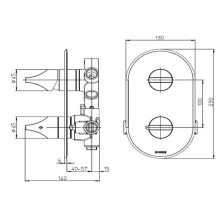 Смеситель для душа Bossini Apice Z00500.030 с термостатом Хром