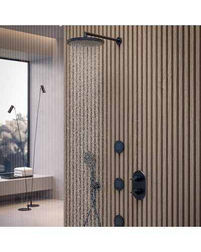 Смеситель для душа Bossini Apice Z00500.073 с термостатом Черный матовый