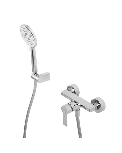 Смеситель для душа в комплекте с ручным душем, шлангом и держателем BelBagno AURORA-ESDM-CRM