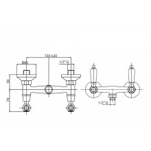 Смеситель для душа Cezares First FIRST-D-02-Bi Бронза
