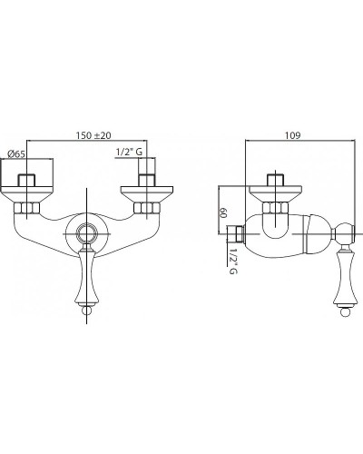 Смеситель для душа Cezares Margot MARGOT-DM-02-M Бронза