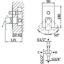 Смеситель для душа Cezares Porta-VDIM-BIO Белый матовый