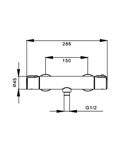 Смеситель для душа Gappo G2090 с термостатом Хром