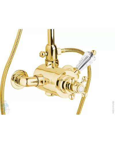 Смеситель для душа Cezares Vintage VINTAGE-D-T-03/24-Sw с термостатом Золото 24 карат