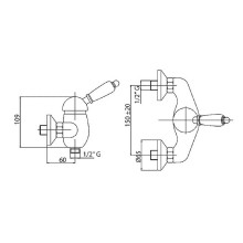 Смеситель для душа Cezares Vintage VINTAGE-DM-02-Sw Бронза