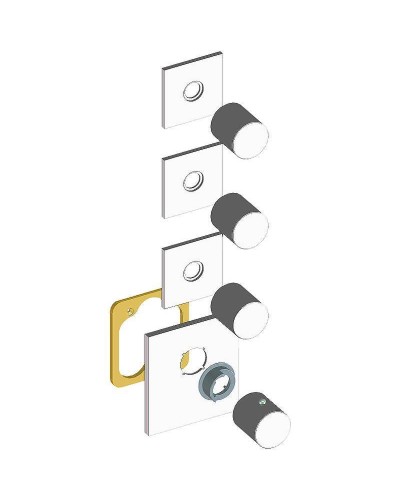 Смеситель для душа Bossini Oki Outlets Z031205.021 с термостатом Золото