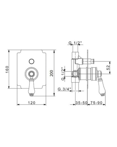 Смеситель для душа Migliore Ermitage 18615 Бронза
