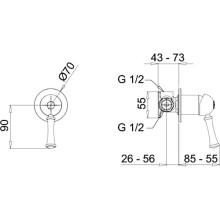 Смеситель для душа Migliore Dallas 18599 Бронза