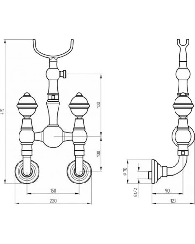 Смеситель для душа Migliore Cristalia 18582 Бронза