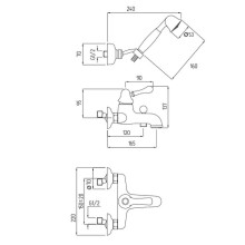 Смеситель для ванны Migliore Maya 18913 Бронза
