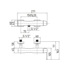 Смеситель для душа Migliore Opera 19051 Золото
