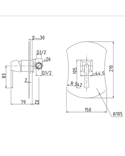 Смеситель для душа Migliore Opera 19057 Золото