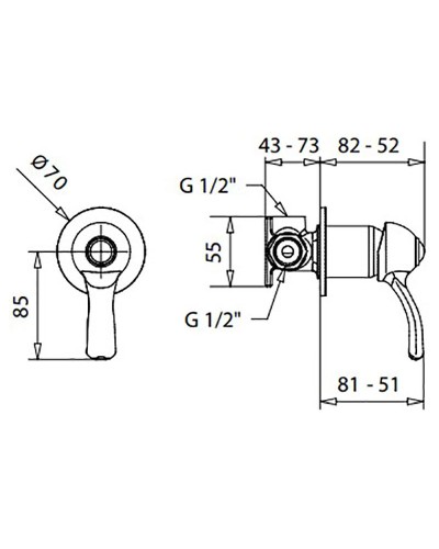 Смеситель для душа Migliore Lem 25870 Бронза