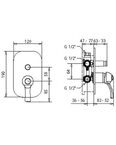 Смеситель для душа Migliore Lem 25871 Бронза