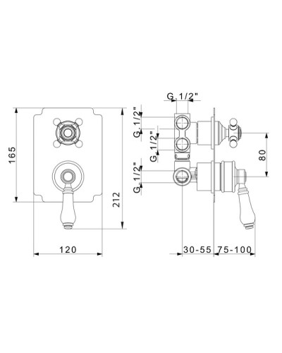 Смеситель для душа Migliore Ermitage 18633 Золото