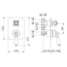 Смеситель для душа Migliore Ermitage 18617 Бронза