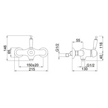 Смеситель для душа Migliore Oxford 19115 Тосканская бронза