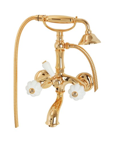 Смеситель для ванны Migliore Olivia 19020 Золото Белый