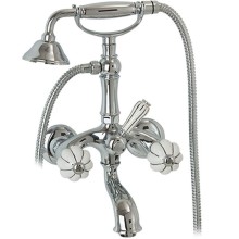 Смеситель для ванны Migliore Olivia 19012 Хром Белый декор Платина