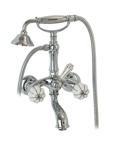 Смеситель для ванны Migliore Olivia 19012 Хром Белый декор Платина