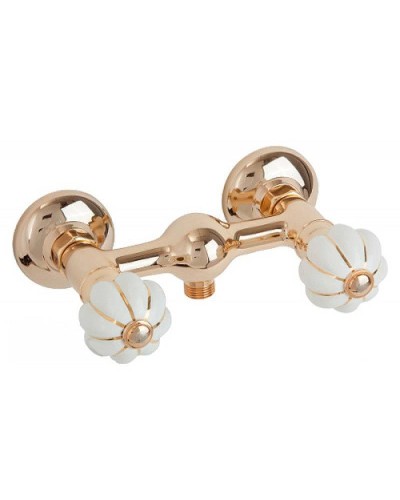 Смеситель для душа Migliore Olivia 19030 Золото Белый декор Золото