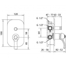 Смеситель для душа Migliore Lem Swarovski 18879 Бронза