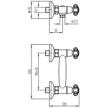 Смеситель для душа Migliore Prestige New 26902 Бронза