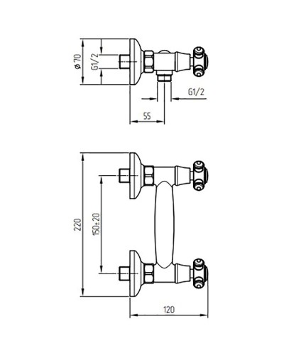 Смеситель для душа Migliore Prestige New 26902 Бронза